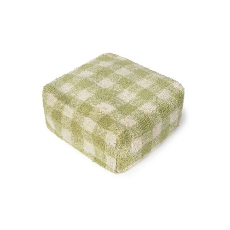 Pouf lavable - Vichy - Verde Matcha - Lorena Canals Pouf Lavable - Vichy - Verde Matcha - Lorena Canals