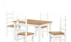 Juego de comedor Extensible 4 Sillas Mad Maciza 120 a 160 cm Blanco