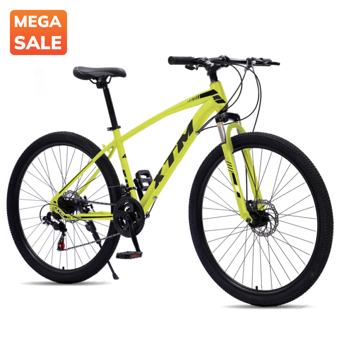 Bicicleta Montaña Rodado 29 C/ Amortig. Componentes Shimano - AMARILLO 