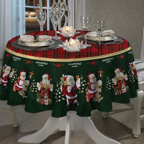 Mantel Redondo Waterproof Home Class 160 cm Navidad11