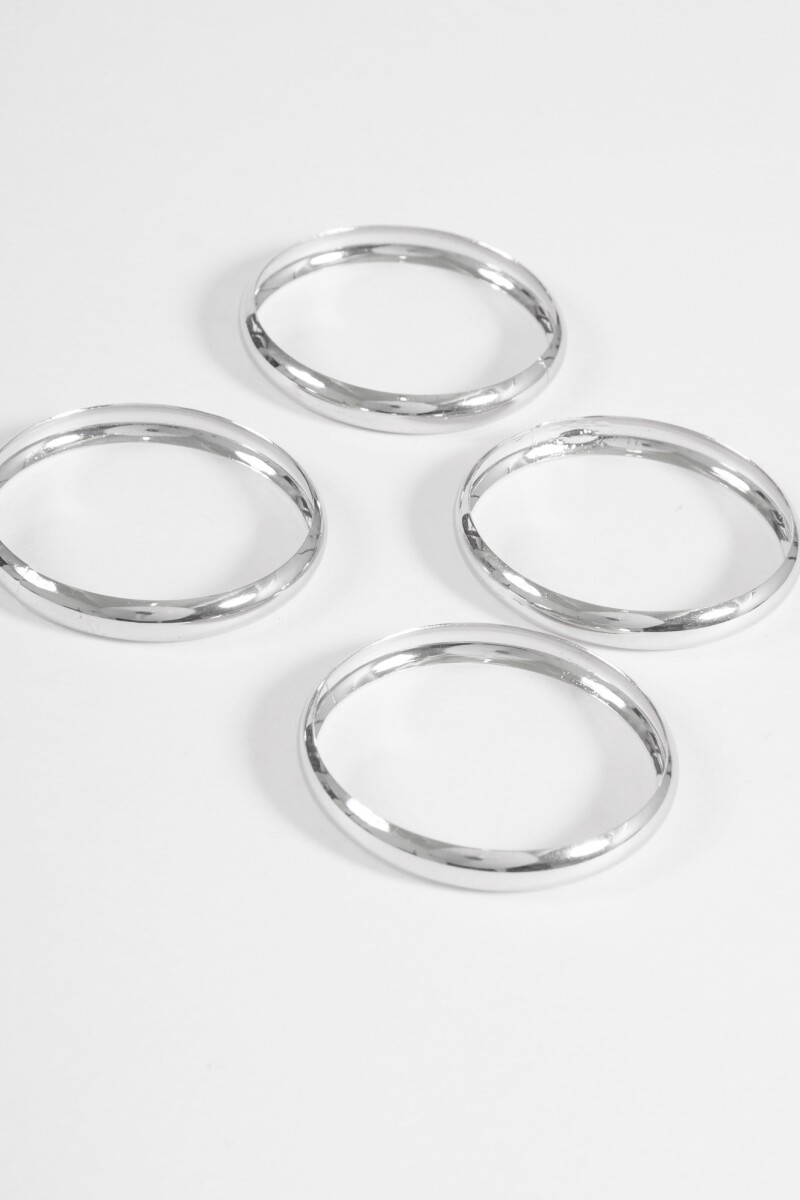 Pulsera rígida plateado