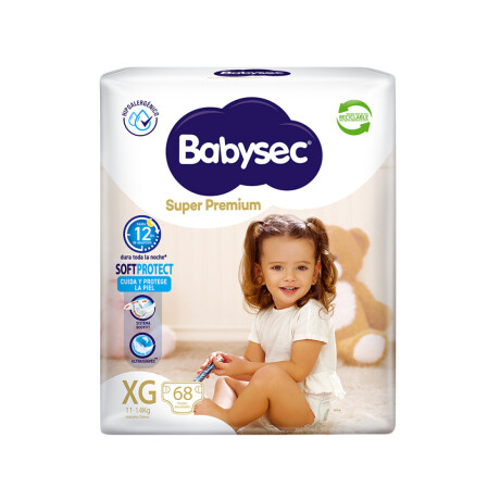 BABYSEC SUPER PREMIUM XG 68 PAÑALES BABYSEC SUPER PREMIUM XG 68 PAÑALES