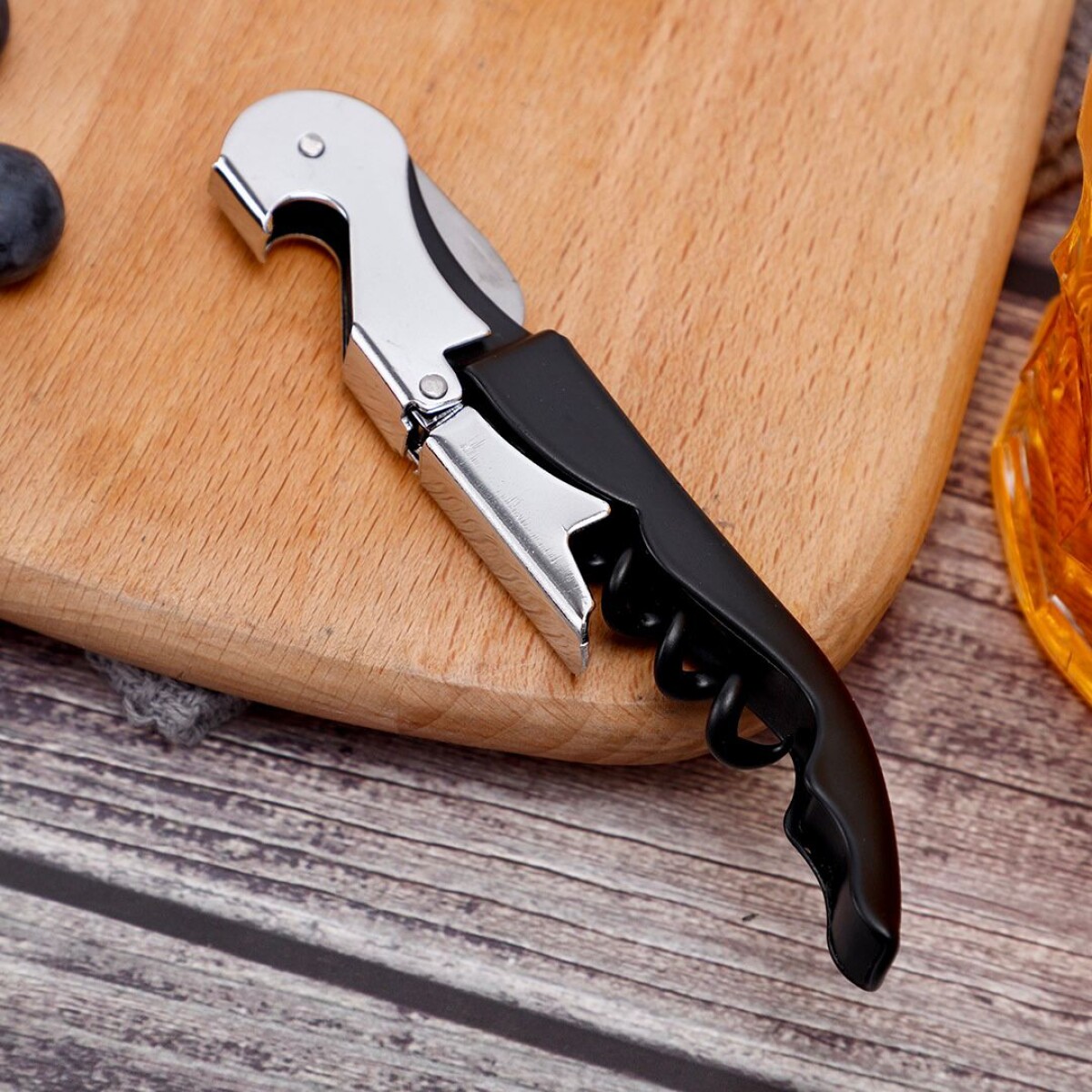 Abridor Sacacorchos Dos Tiempos Acero Inox 