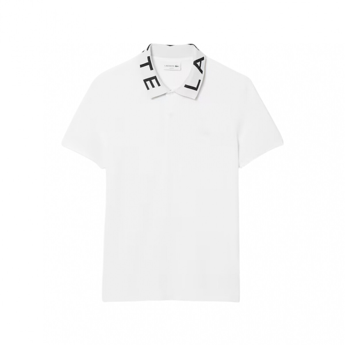 LACOSTE POLO PIQUE JACQUARD MC - WHITE 