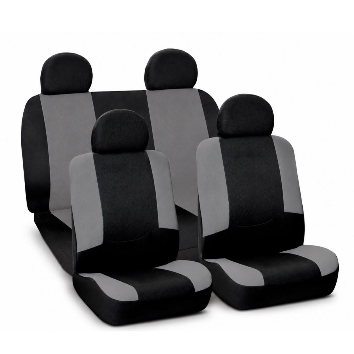 CUBRE ASIENTO - NEGRO GRIS POLYESTER 10 PIEZAS - 