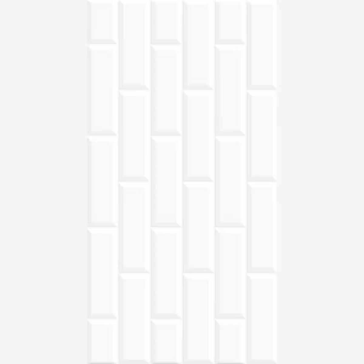 Cerámica De Pared 32a10 Ladrillo Blanco 32x62 Cm Brillo Rectificado 