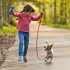 Correa Perros Reforzada Gruesa 120Cm Para Arnes Collar Variante Color Amarillo y Rosa