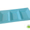 Bandeja Biodegradable Rectangular x3 Unidades Celeste