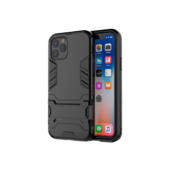 Protector para iPhone 11 Pro Max con soporte color negro Protector Para Iphone 11 Pro Max Con Soporte Color Negro