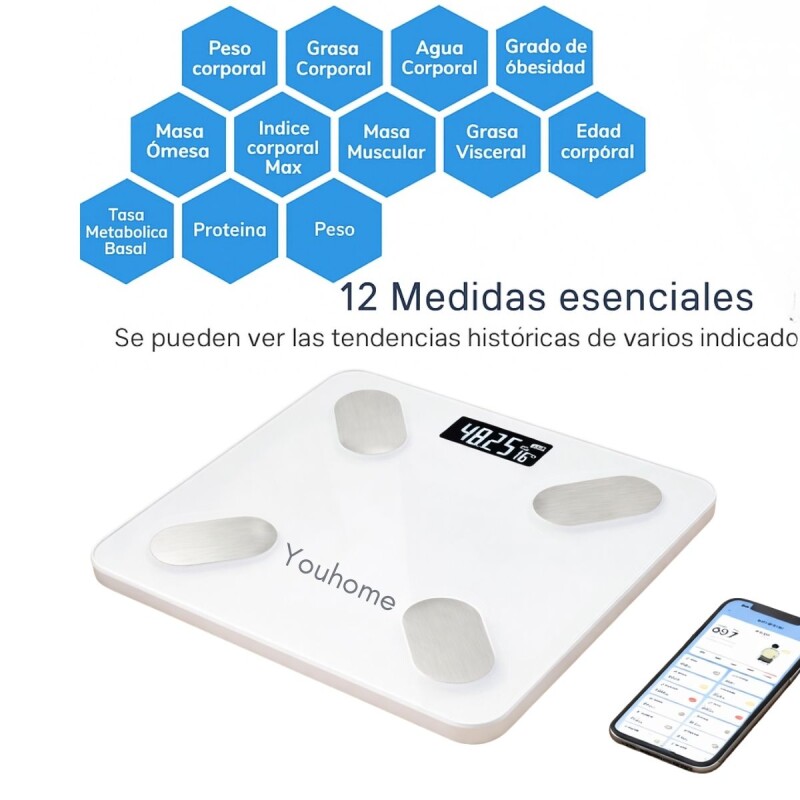 Balanza Corporal Inteligente Digital Bluetooth Smart Baño Balanza Corporal Inteligente Digital Bluetooth Smart Baño