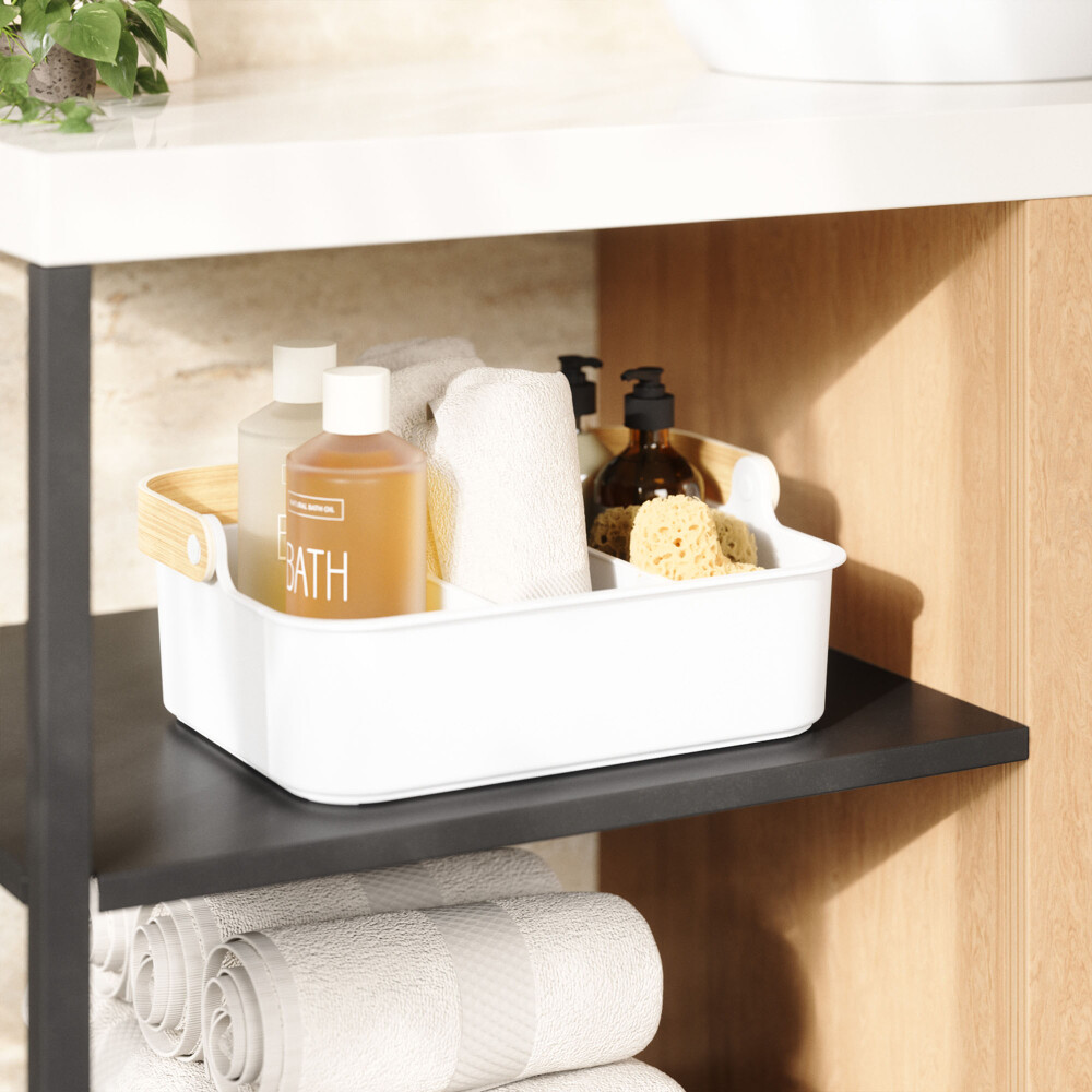 CONTENEDOR APILABLE BLANCO PLÁSTICO RECICLADO BELLWOOD BIN L