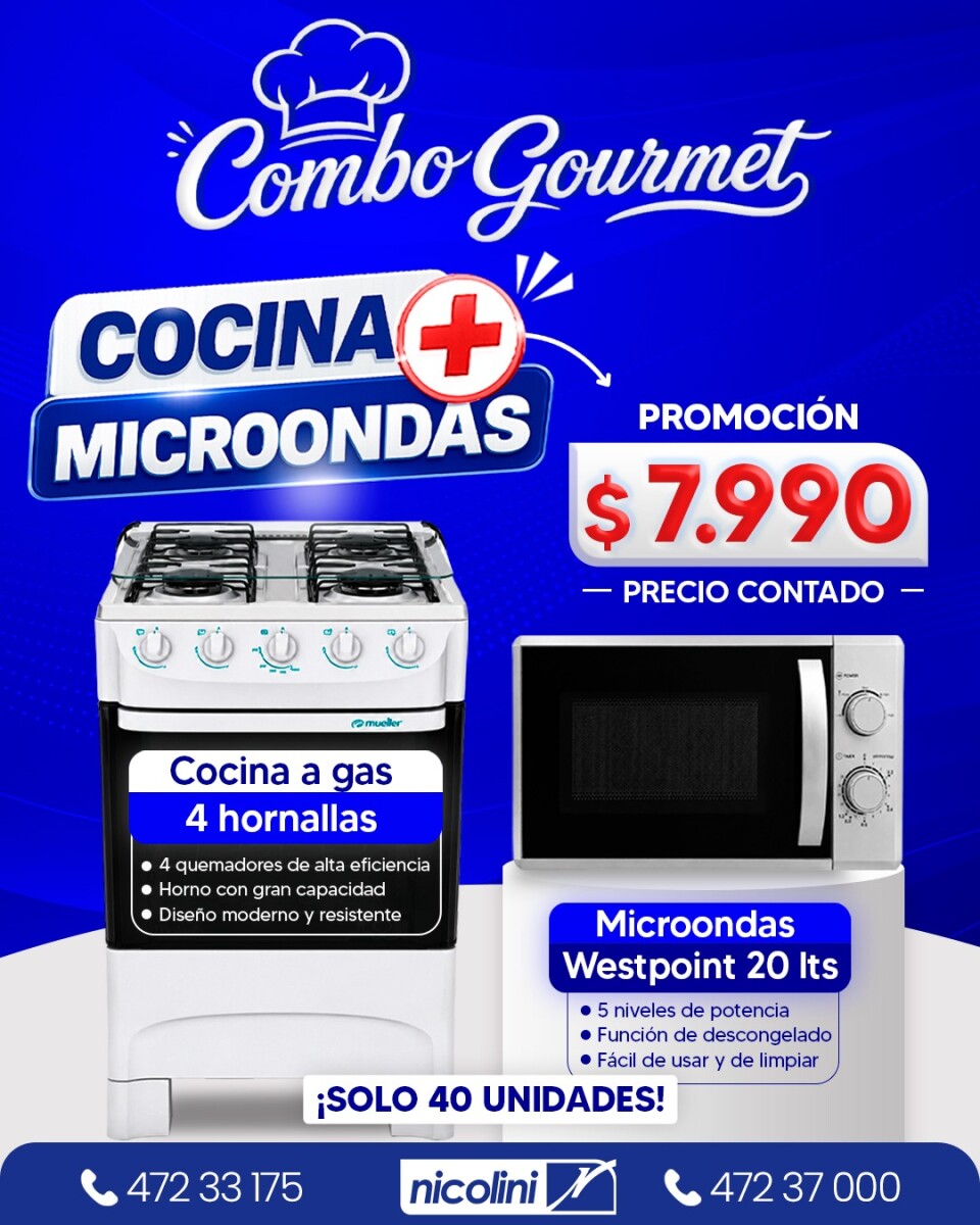 COMBO COCINA + MICROONDAS 