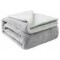 Frazada Manta Polar Termica Con Corderito 2 Plazas Gris