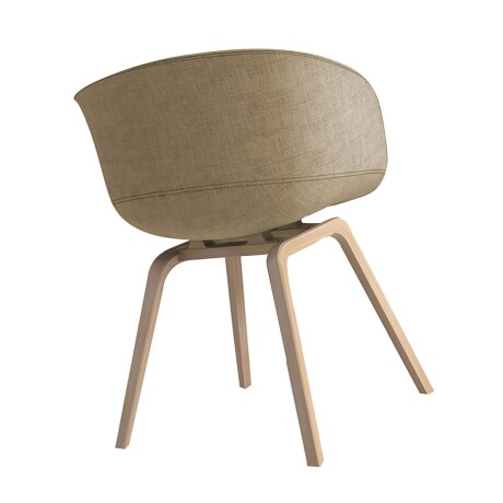 Sillas de comedor Eames con apoyabrazo tapizado Marrón