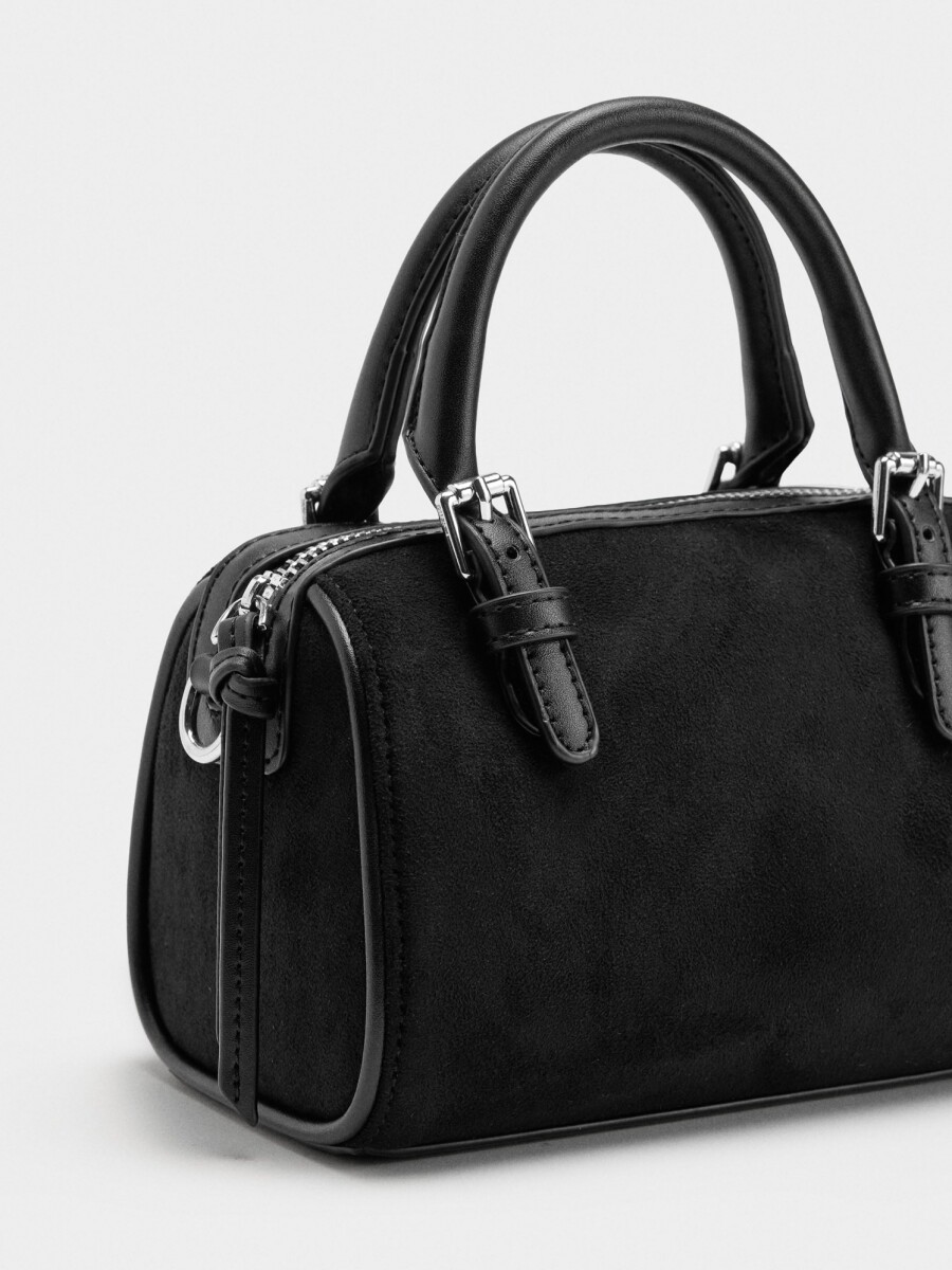 Bolso Bowling Efecto Piel S negro