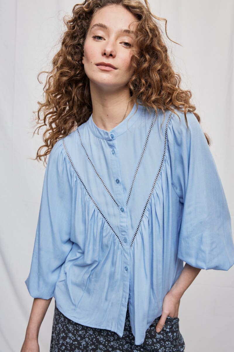 CAMISA MACA Celeste
