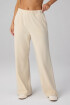 Pantalón Year Round Terry Wide Leg Sweatpant Mujer Almond Milk