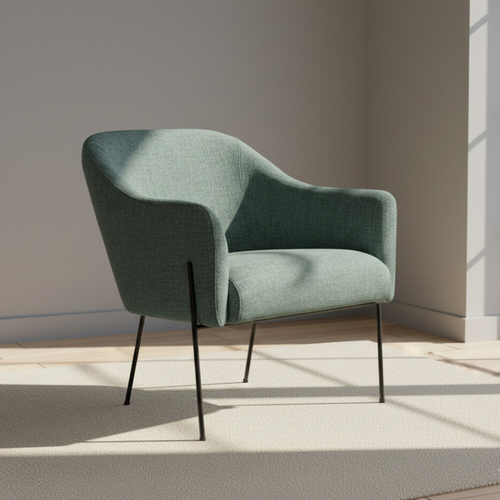 BUTACA TELA-Y-METAL VERDE BERNA VERDE OSCURO