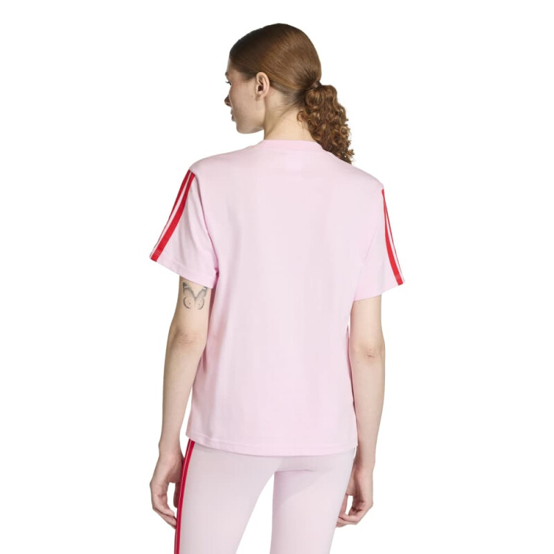 Remera ADIDAS W 3S SJ T B Mujer KC5199 Rosado Claro-rojo