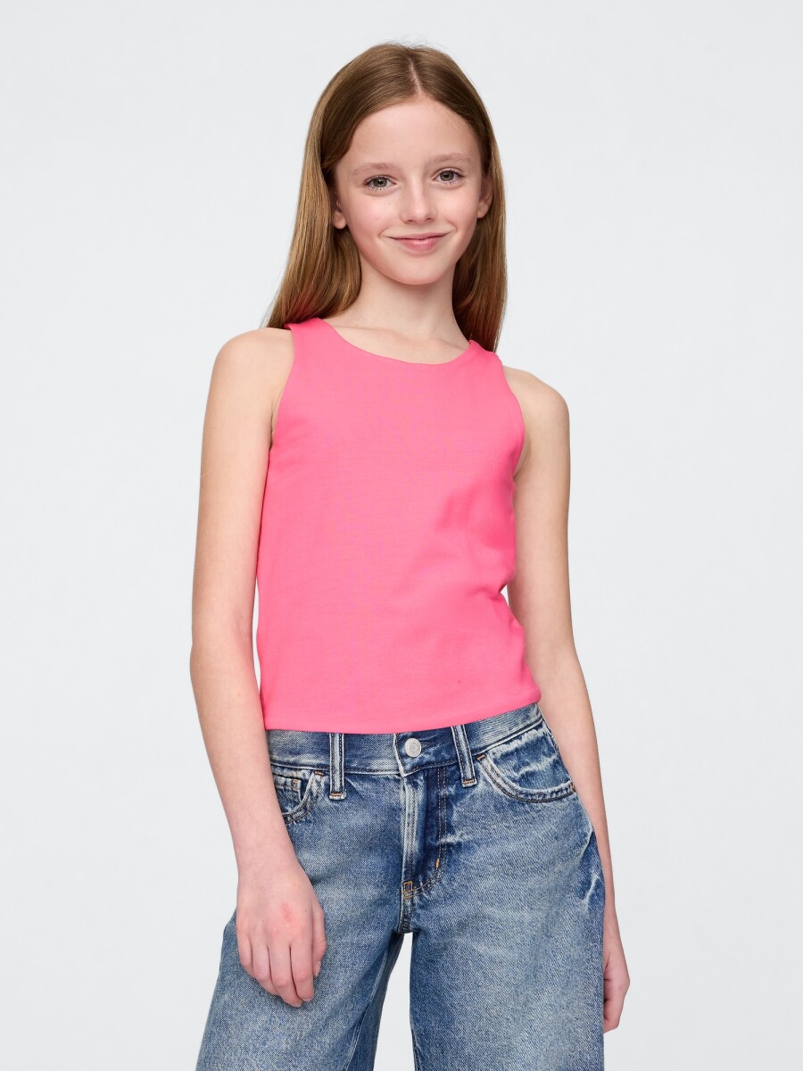 Musculosa Niña - Neon Pink Rose 