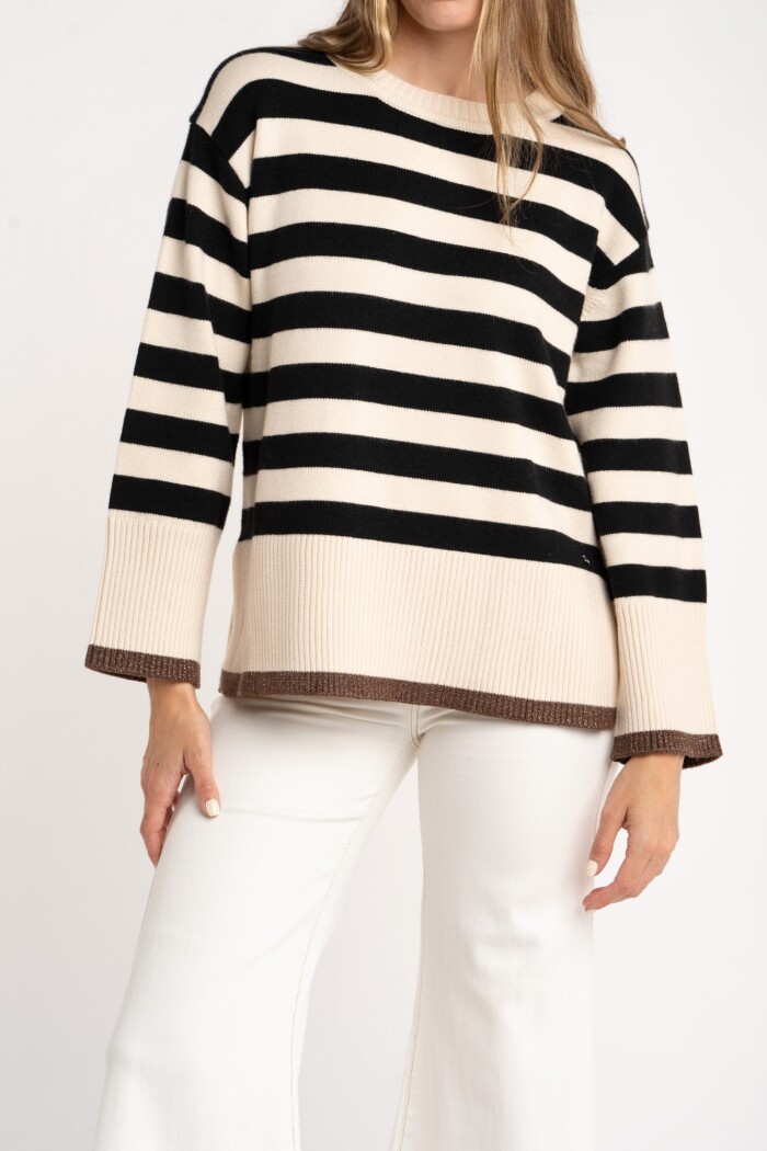Sweater Rayado Negro