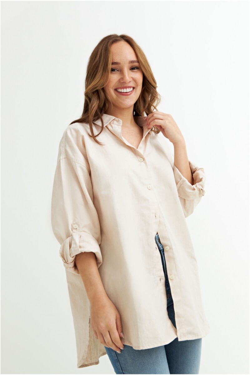 Camisa lisa básica CRUDO