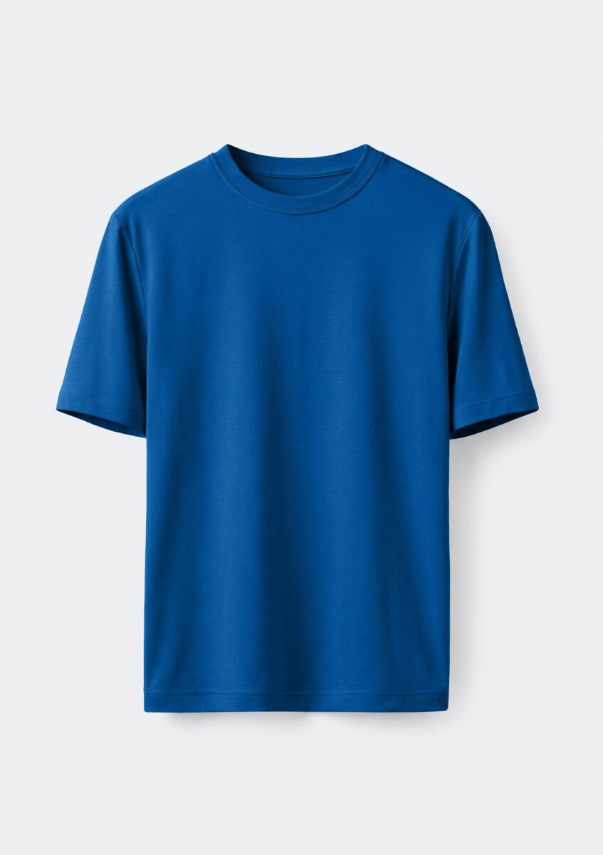 CAMISETA MANGA CORTA SLIM - AZUL 