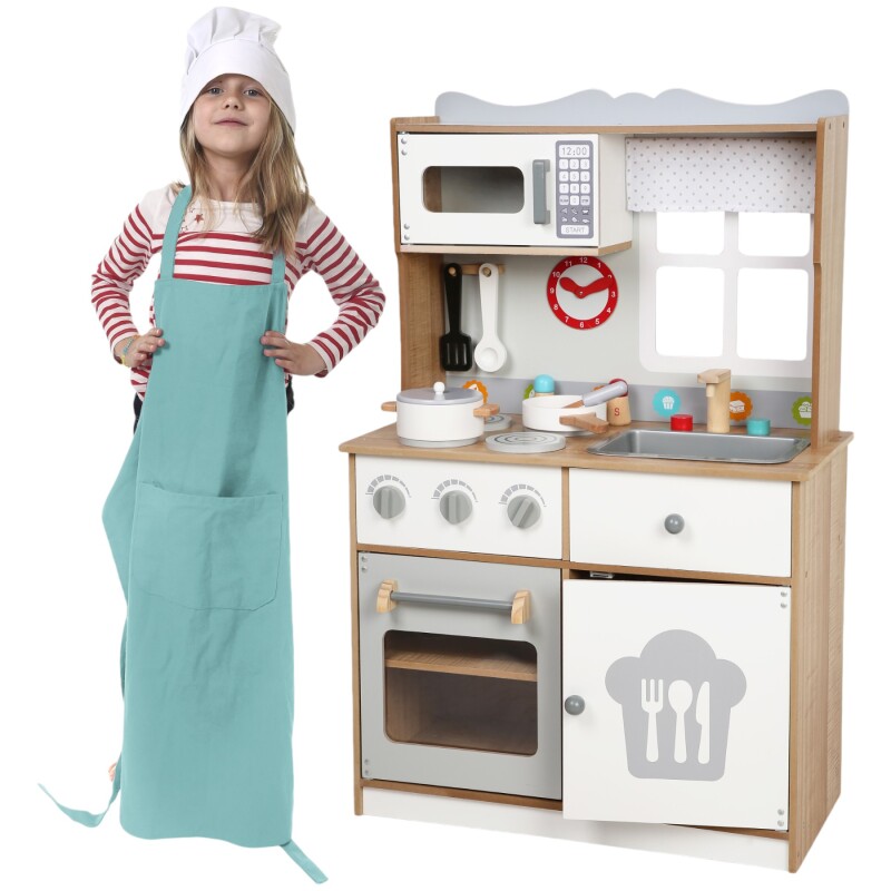 Cocina de Madera Mediana Chef con Reloj Cocina de Madera Mediana Chef con Reloj