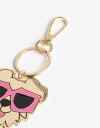 Llavero Metal Llavero Y Bag Charm De Perro Con Anteojos - Combinacion Bicolor