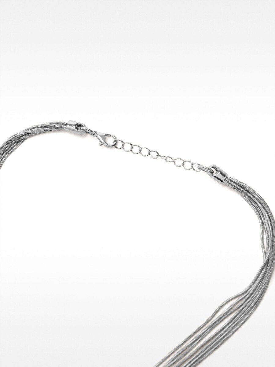 Collar Corto Plateado plateado