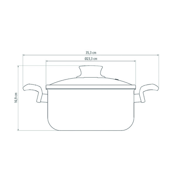 Olla con dos asas modelo "PARIS", Ø22cm -TRAMONTINA TR5989