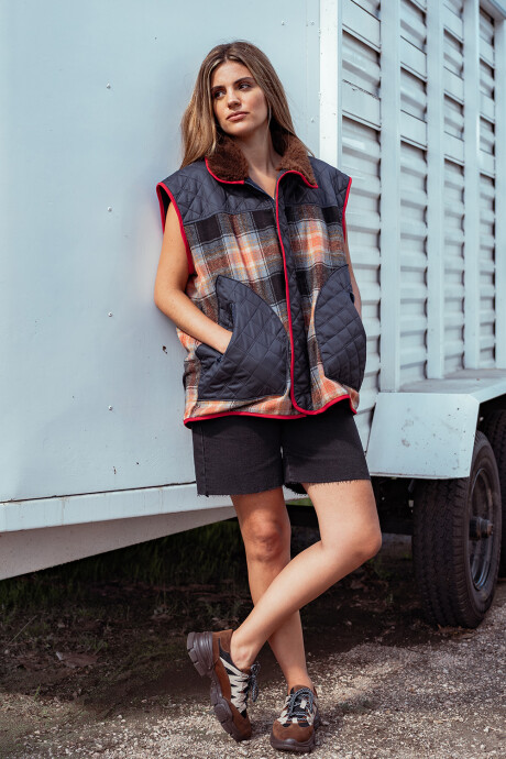 Saddle vest Azul Marino / Naranja