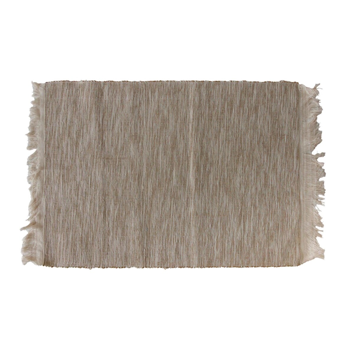 SET 4 INDIVIDUALES - ALGODON NATURAL-BEIGE TWISTED NATURAL 