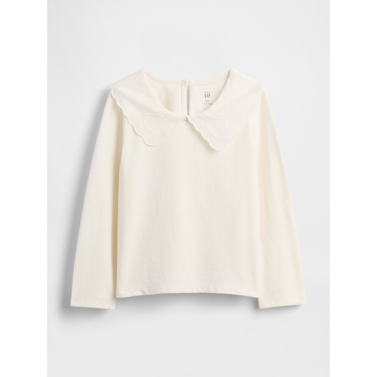 K2W HEART COLLAR TOP - IVORY FROST 