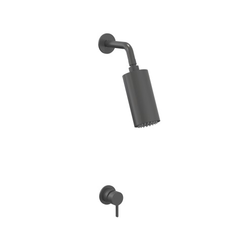 Griferia Ducha Spot Acero Gun Metal Incluye Brazo Y Volante GRIS