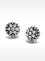 Pendientes Cortos Brillantes plateado