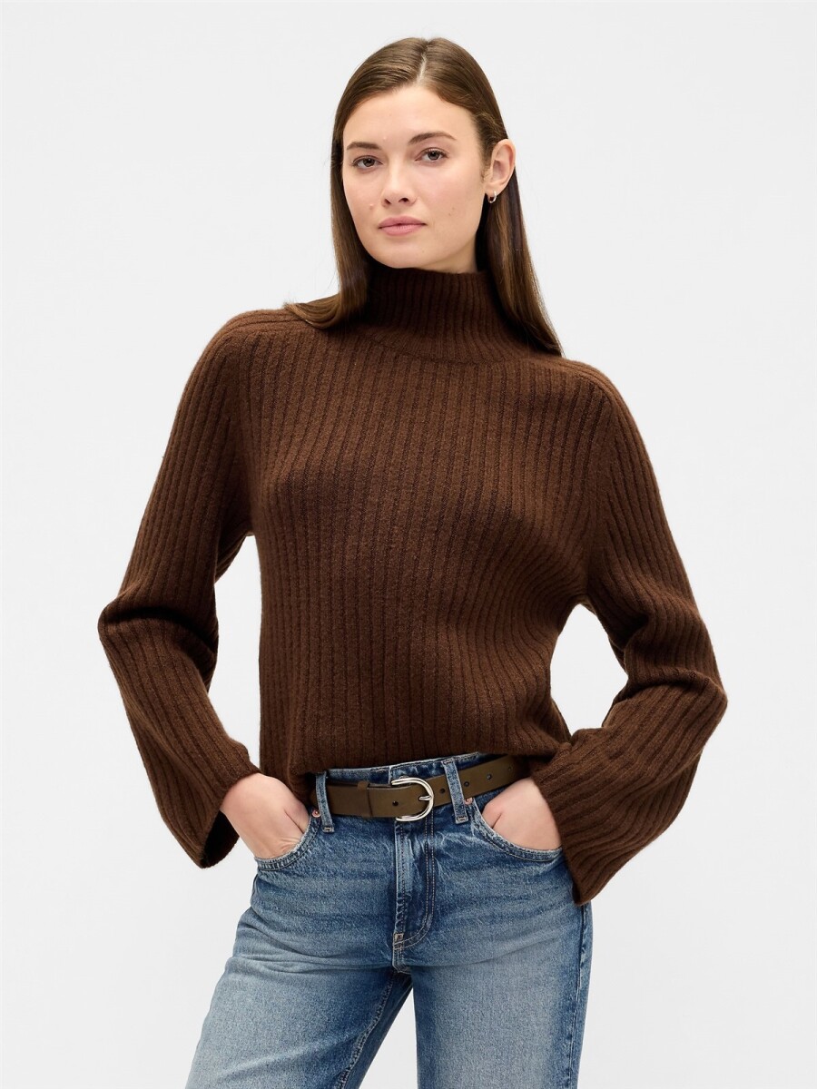 Buzo Polera Mujer - Dark Brown 1 
