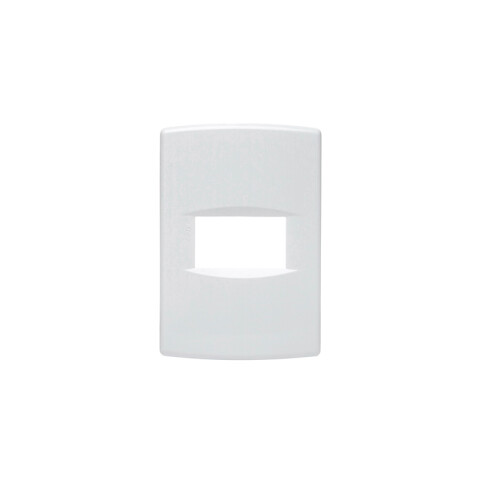 Plaqueta p/1 módulo c/soporte+bastidor blanco puro SK3416