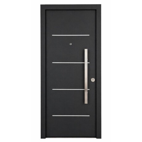 PUERTA BLINDADA CON BARRAL NEGRA 35K - IZQUIERDA PUERTA BLINDADA CON BARRAL NEGRA 35K - IZQUIERDA