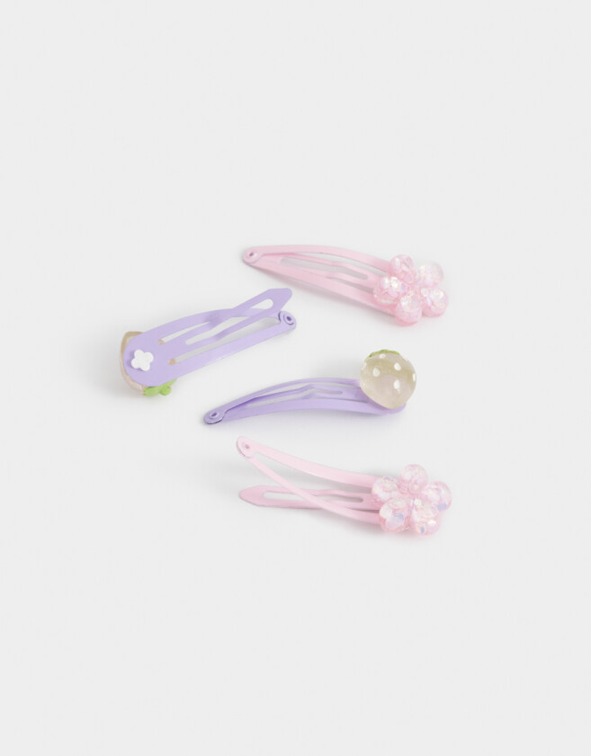 Hebillas Infantiles Frutas Set De Hebillas Tic Tac - Combinacion Bicolor