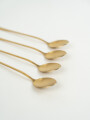 Cuchara Mango Largo Olivo Set 4 Un. Dorado Color Unico
