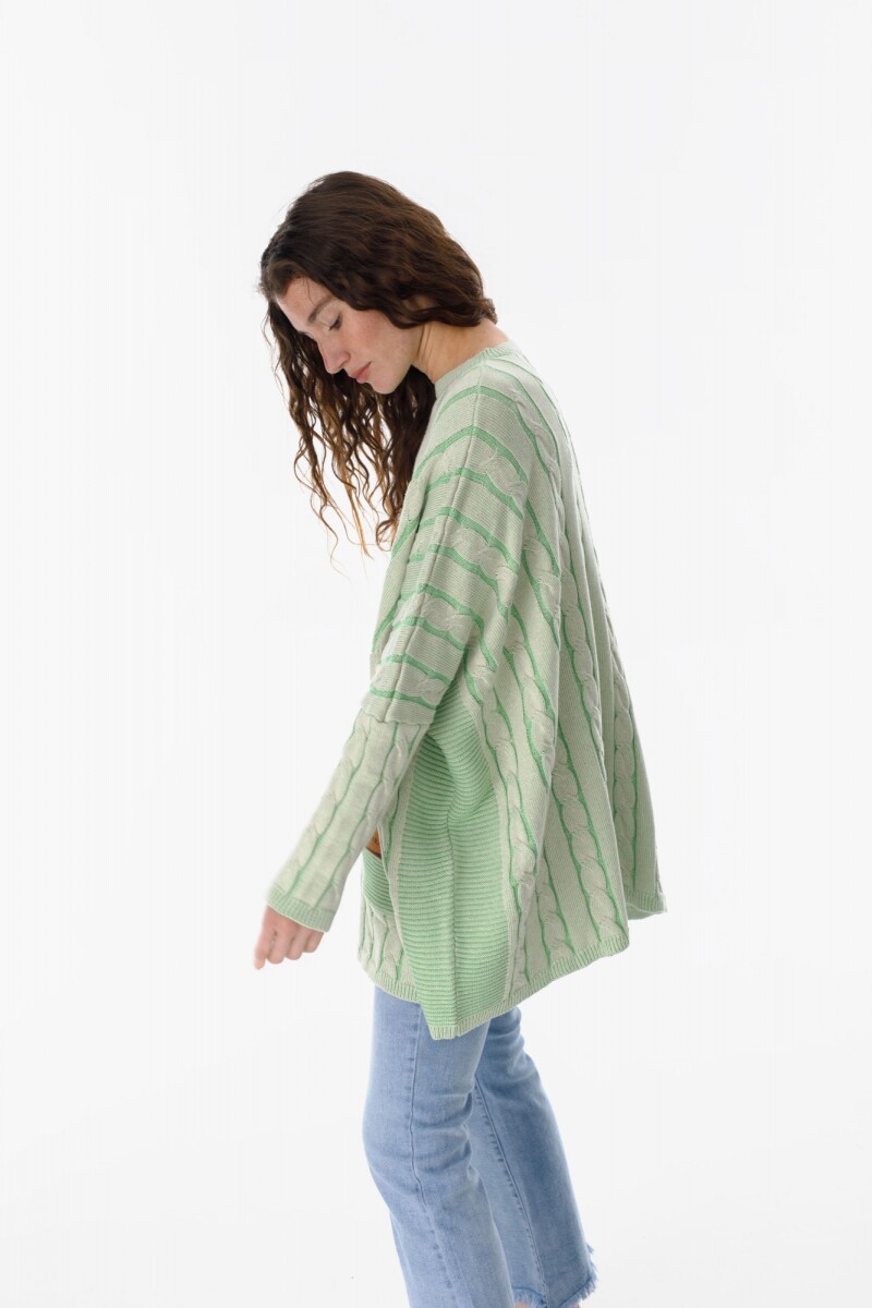 Sweater Oceano Crudo/Verde