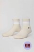 Medias The Everyday Quarter Crew Sock Unisex Bone/Classic White Stripe