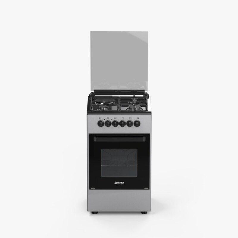 Cocina Combinada Genova Silver 3H + 1 Disco Eléctrico - Meli Cocina Combinada Genova Silver 3H + 1 Disco Eléctrico - Meli