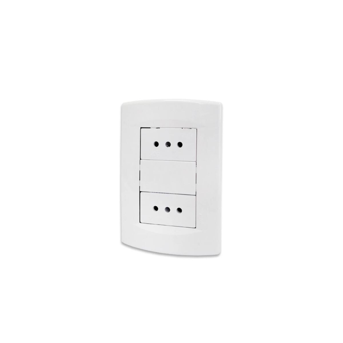 Plaqueta 2 Toma 3 En Linea Blanco Sica 
