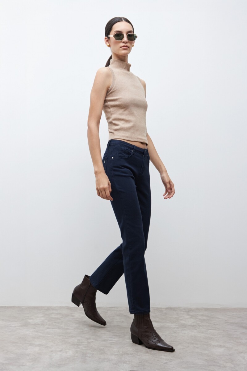Pantalón recto Amy - azul marino 