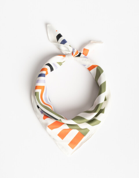 Pañuelos Raso Geométrico Pañuelo Estampado - Combinacion Multicolor