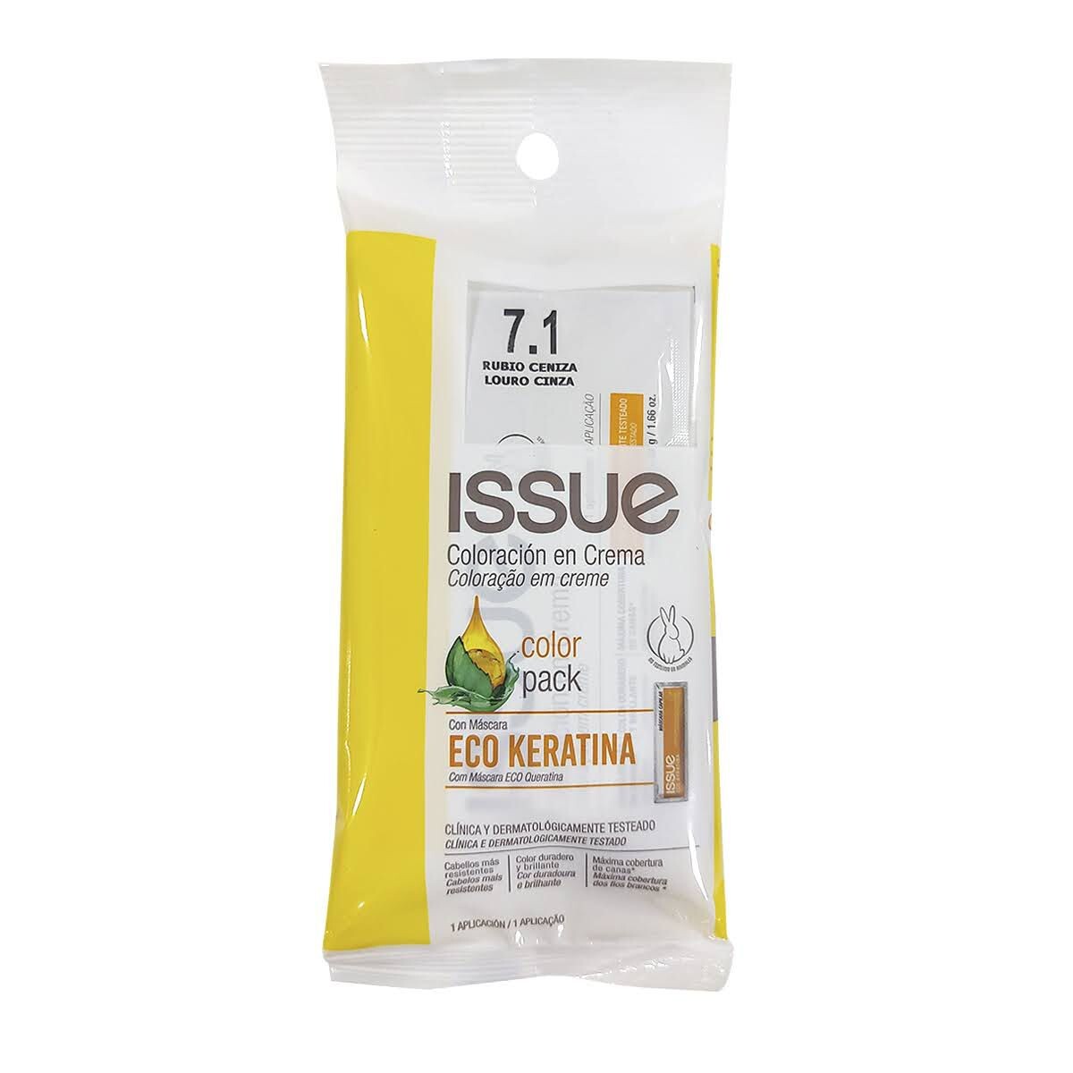 ISSUE TINTURA COLOR N° 7.1 RUBIO CENIZA 