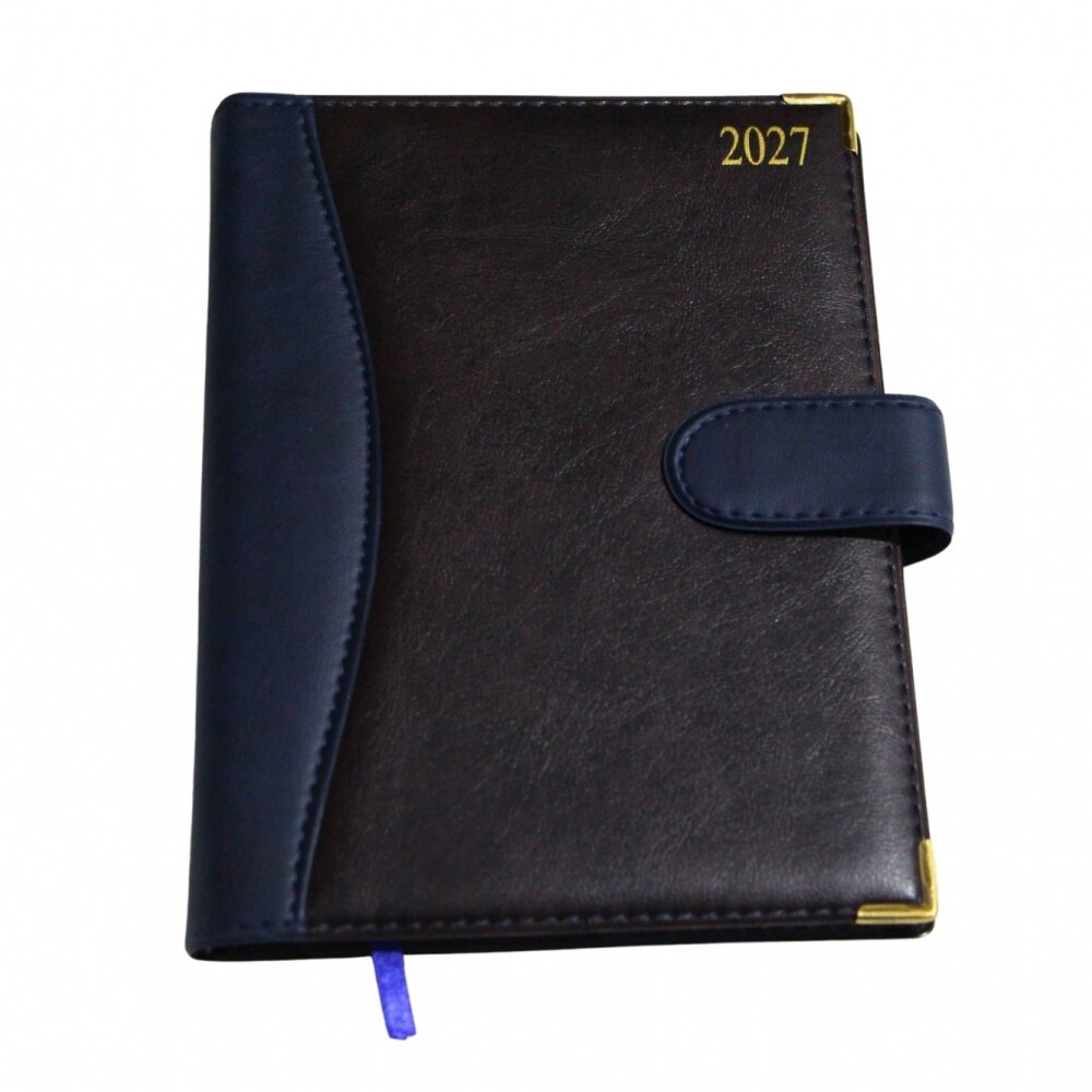AGENDA ABEZETA 203 CP CLASSIC TAPA COSIDA Y PRESILLA TAPA AZUL Y MARRON