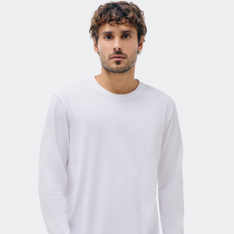 CAMISETA ML MASC BRANCO